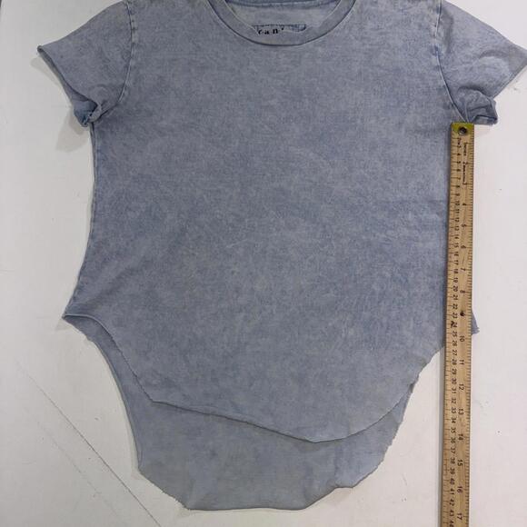 Frank Eileen Tee Lab Crew Essential Minimalist Short Sleeve Shirt Blue Cotton XS - Picture 9 of 13